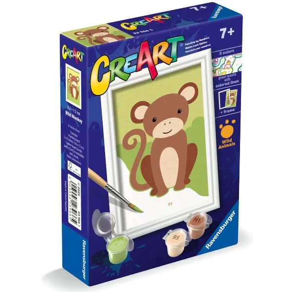 CreArt schilderen op nummer – Wilde Aap
