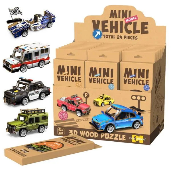 3D Wooden Puzzle Voertuigen