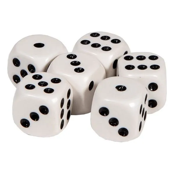 Dobbelstenen 6 stuks