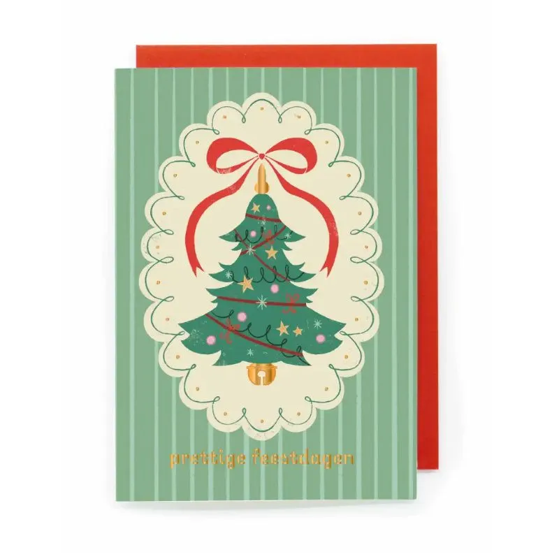 Wenskaarten Doosje 8st PRETTIGE FEESTDAGEN