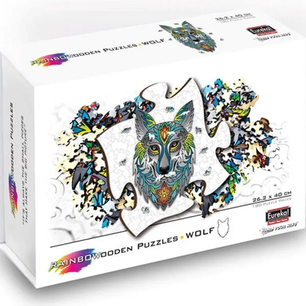 2D Rainbowooden Puzzle – Wolf