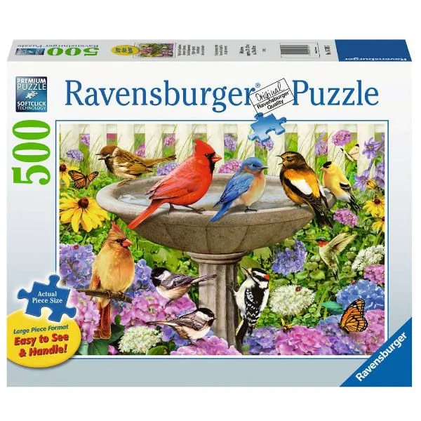 Ravensburger – Puzzel Bij het vogelbadje 500st XXL