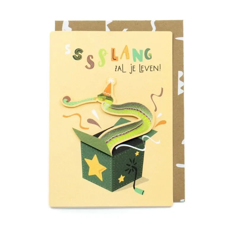 Wenskaart – Loulou SSSSLANG ZAL JE LEVEN