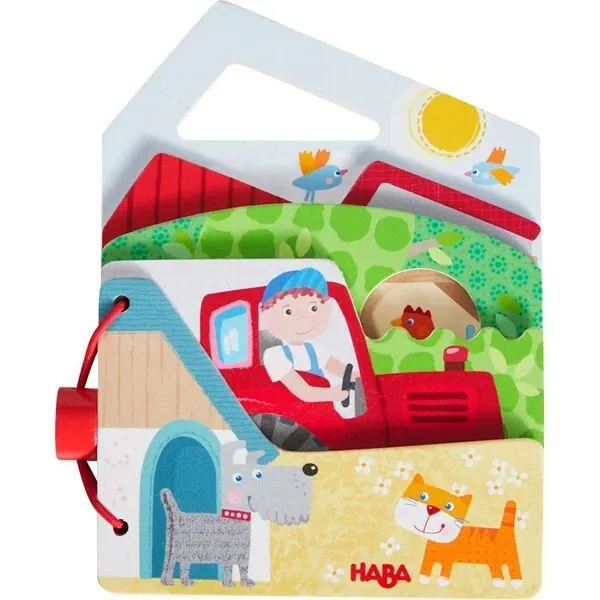 Haba – Houten babyboek Tractor