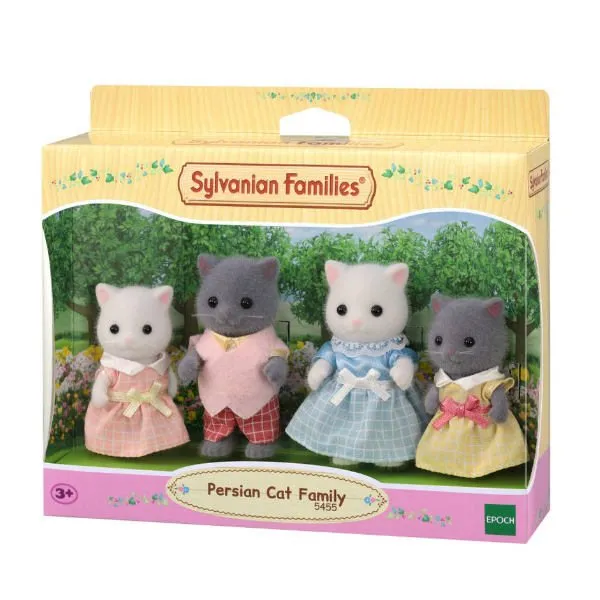 Sylvanian Families – Familie Perzische Kat wit grijs