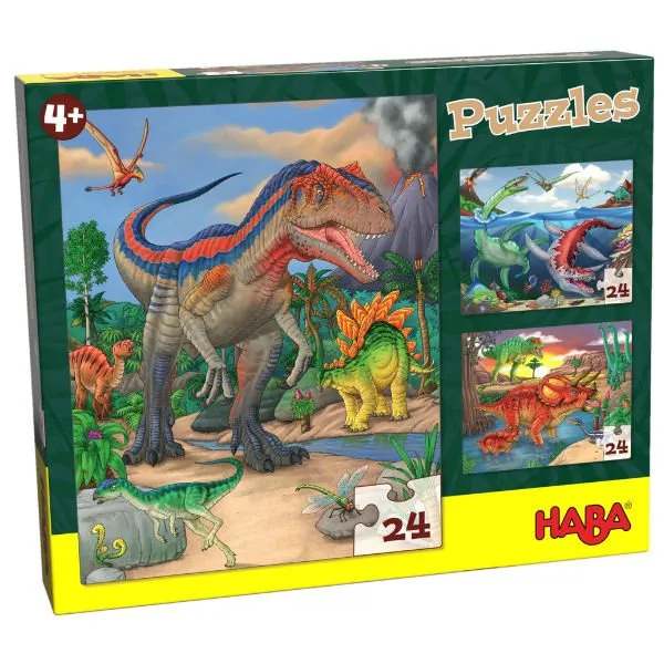 Haba – Puzzel Dinosaurussen 3 x 24st