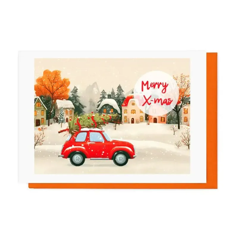 Wenskaart Wanderlust MERRY X-MAS