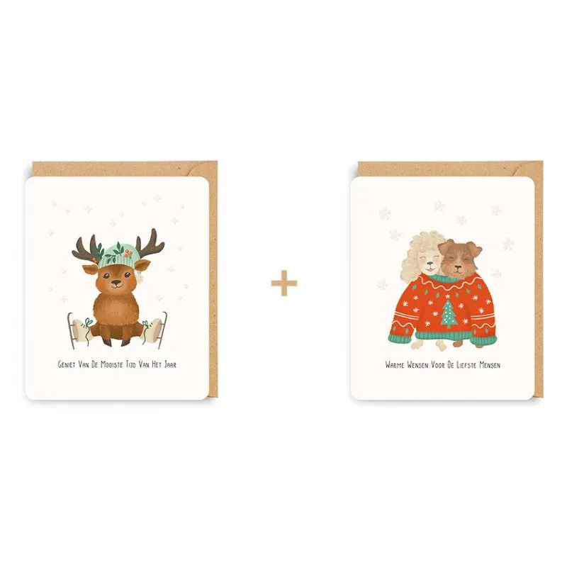 Wenskaarten Doosje van 8st Little Stories 25