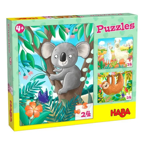 Puzzels – Koala, luiaard & co 3x24st