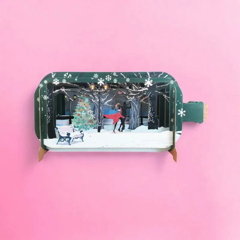 Wenskaart Message in a Bottle DANCING COUPLE