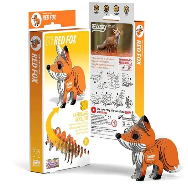 Eugy 3D cardboard model kit – Rode Vos