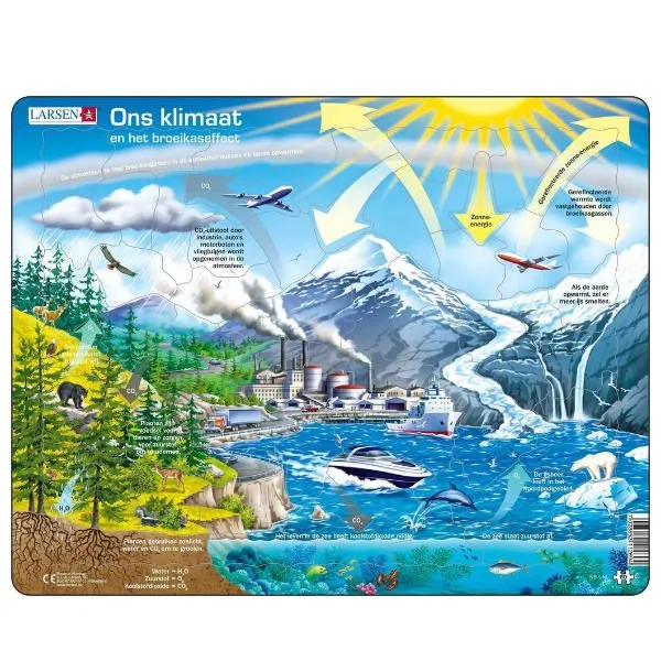 Puzzel Maxi Ons Klimaat en het broeikaseffect 69st