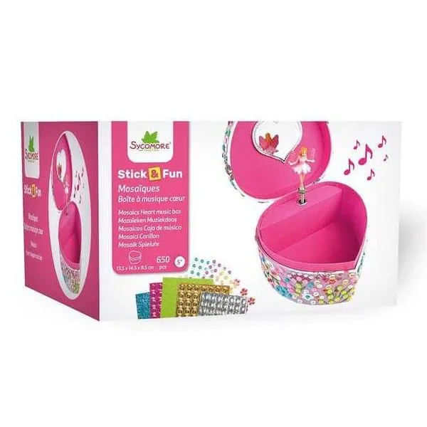 Sycomore – Stick & Fun – Mozaïek Sieraden Muziekdoos Hartje