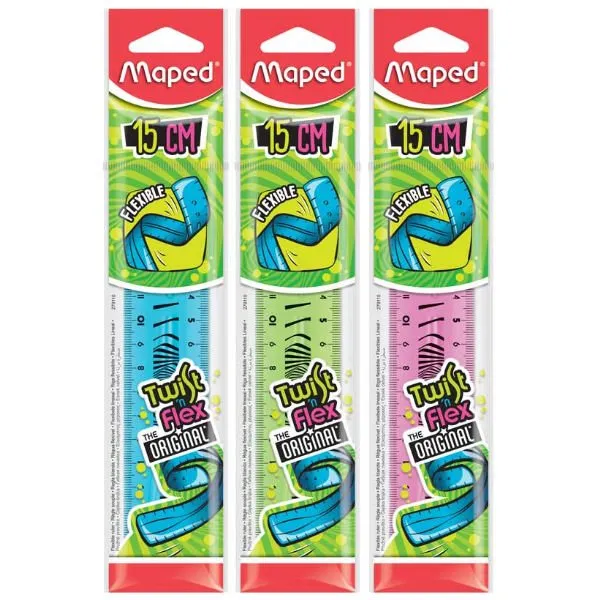 Lat 15cm “Twist’n Flex” met dubbele graduaties