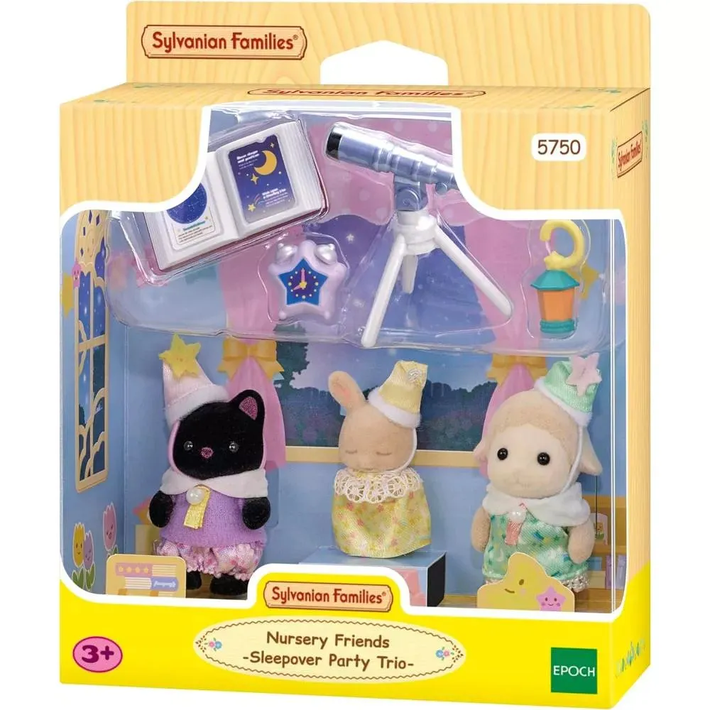 Sylvanian Families – Trio peutervriendjes pyjama party