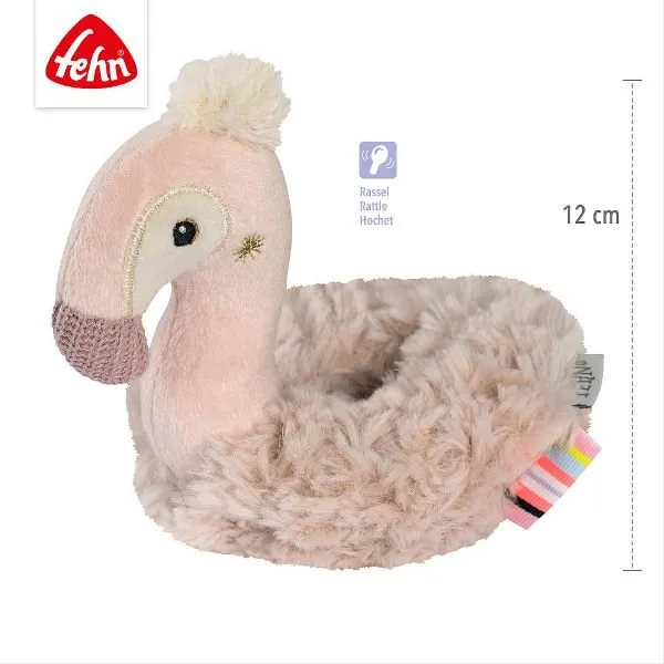 Fehn – Grijpspeeltje Rammelaar Flamingo
