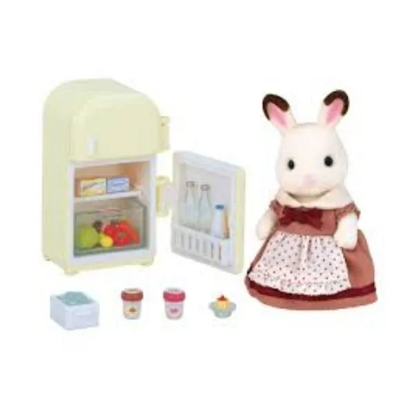 Sylvanian Familie – Chocolade Moeder Konijn met Koelkast