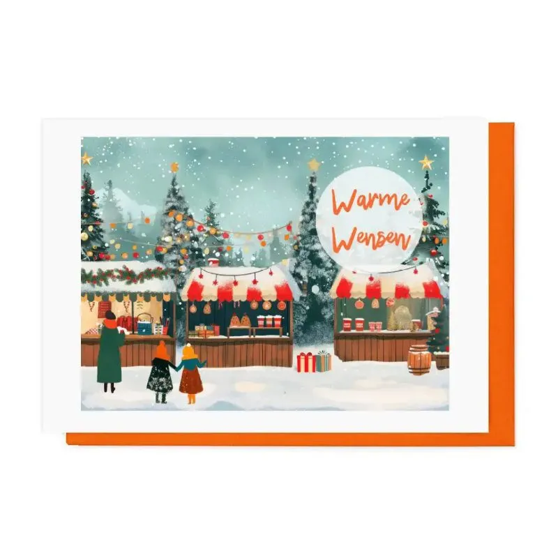 Wenskaart Wanderlust WARME WENSEN