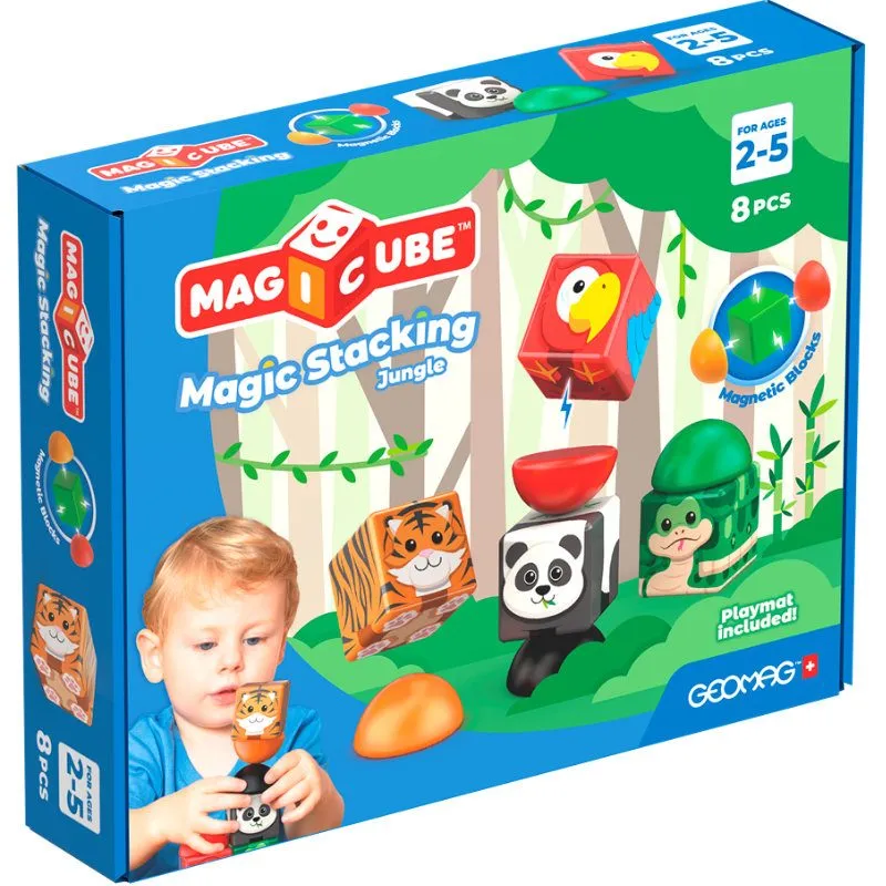 Geomag - Magicube Blocks Stacking Jungle 8-delig