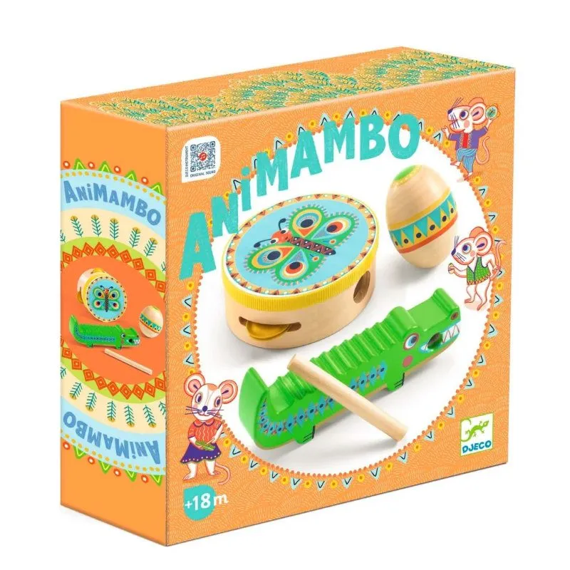 Djeco Muziek set Tamboerijn, Maracas, Guiro