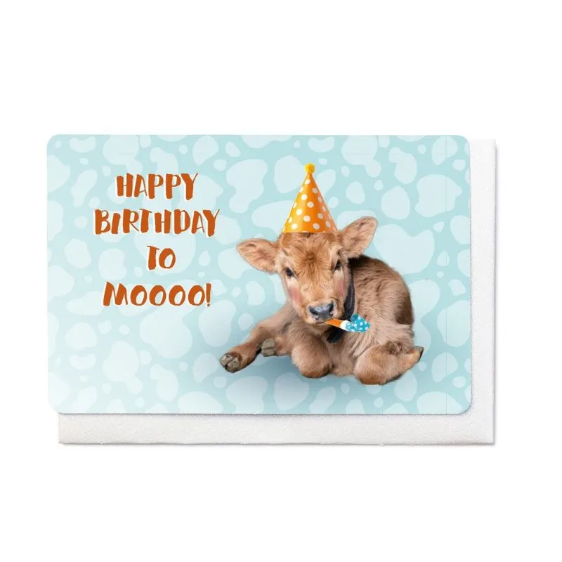 Wenskaart - Vintage HAPPY BIRTHDAY TO MOOOO!