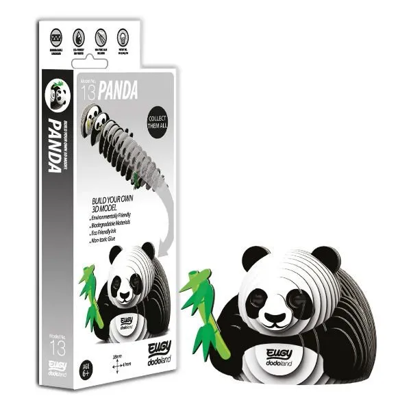 Eugy 3D cardboard model kit – Panda