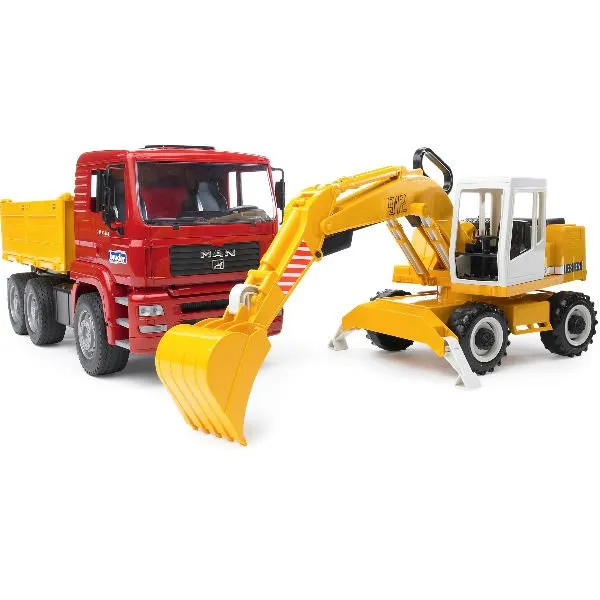 Bruder MAN TGA kiepwagen met Liebherr kraan