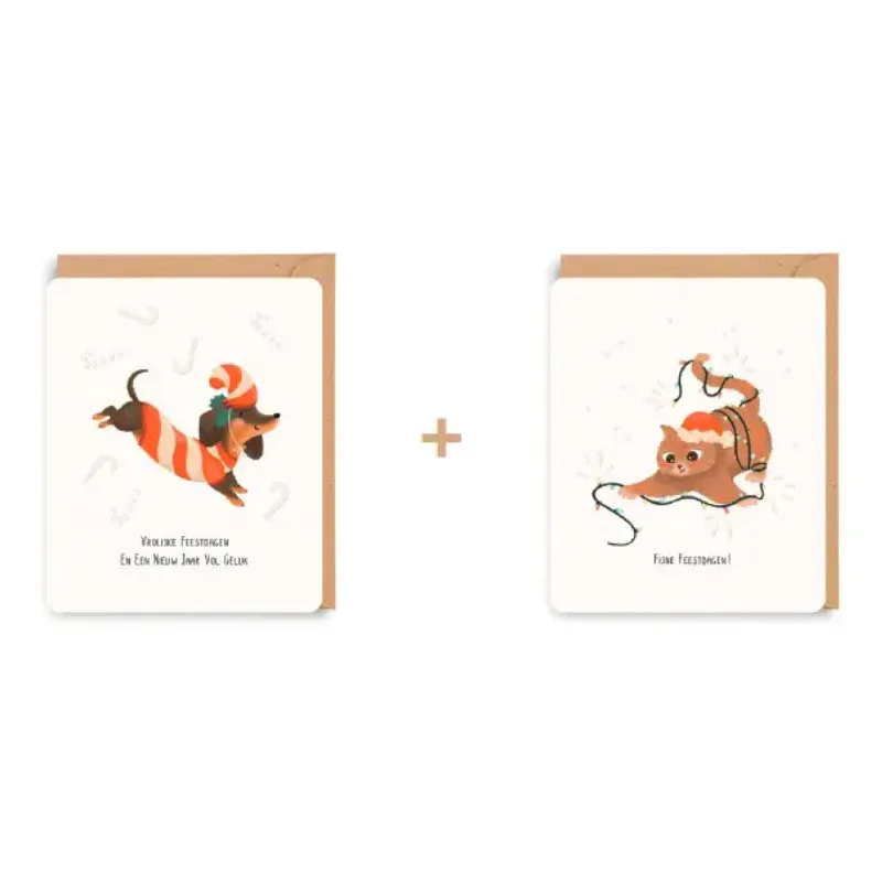 Wenskaarten Doosje van 8st Little Stories 45