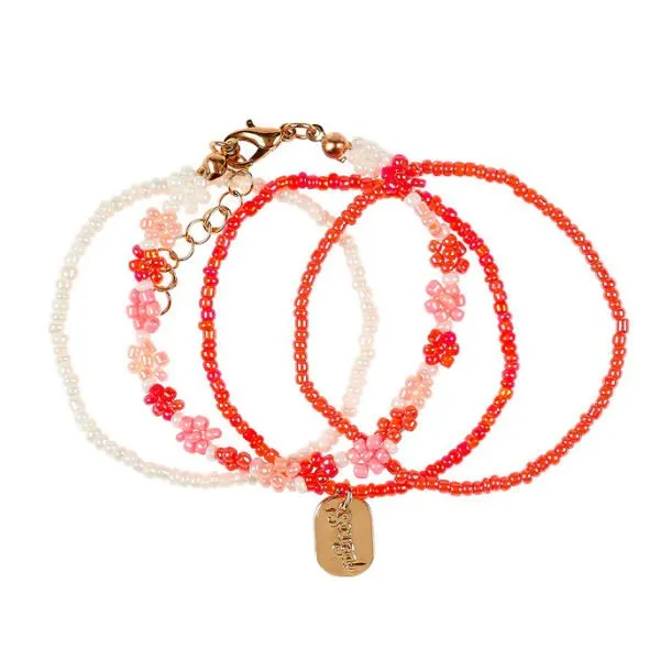 Souza for Kids – Armband Millie Bloemen, Roze, Wit