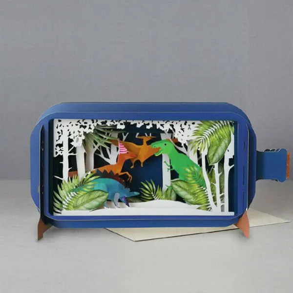 Wenskaart Message in a Bottle Kaart – Dinosaurus