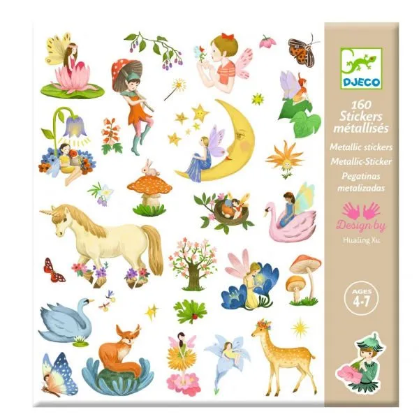 Djeco – Metallic Stickers Fantasy
