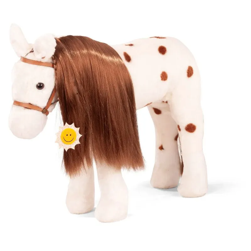 Götz - Boutique, Pony om te Borstelen en Stijlen, wit, bruin gevlekt, 37 cm