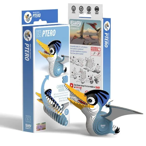 Eugy 3D cardboard model kit – Ptero