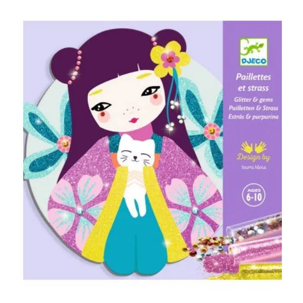Djeco – Glitterschilderijtjes Onnanoko