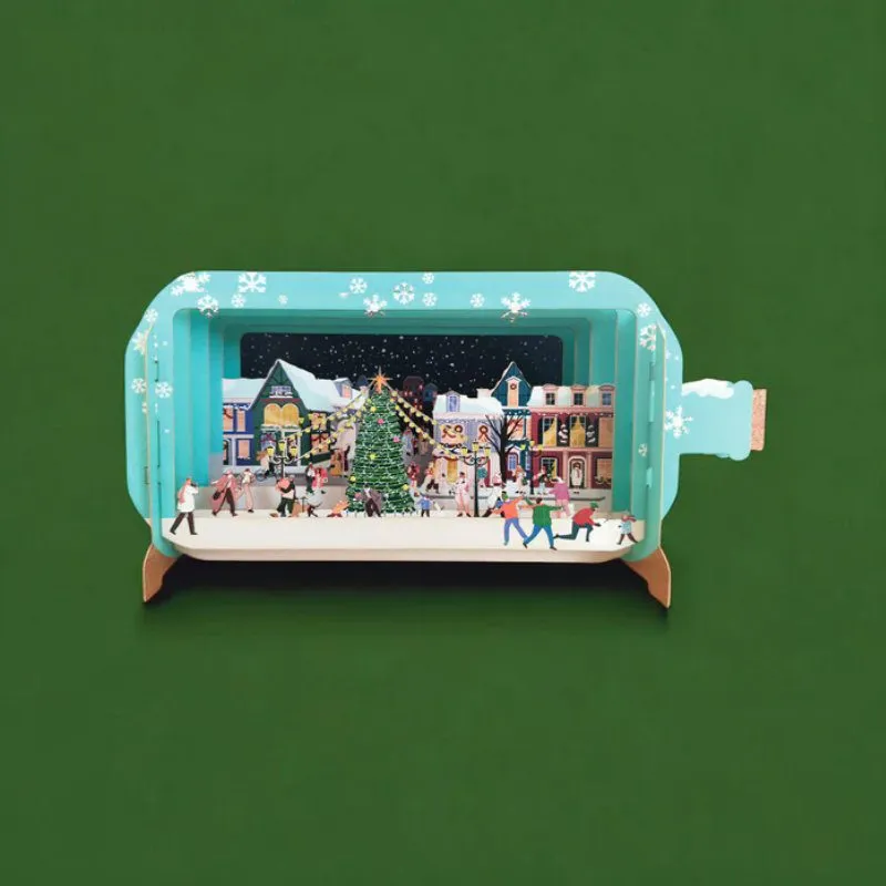Wenskaart Message in a Bottle VILLAGE