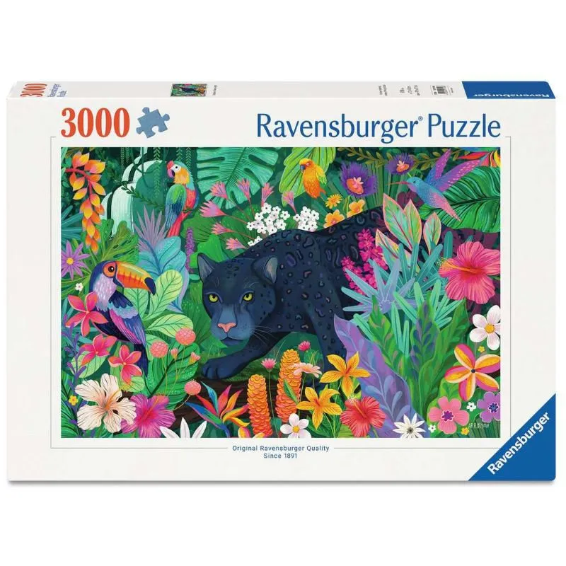Ravensburger Puzzel 3000st – Panther in Flower Jungle