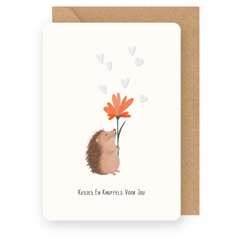 Wenskaart – Little Stories KUSJES EN KNUFFELS VOOR JOU