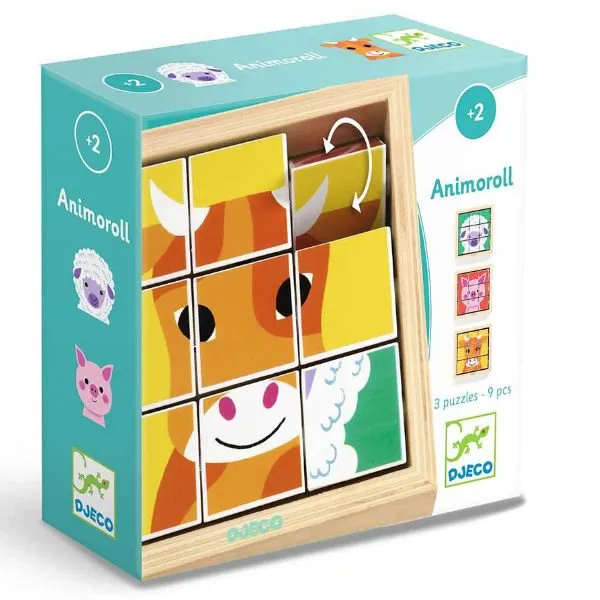 Djeco – Blokkenpuzzel Tournanimo Boerderijdieren