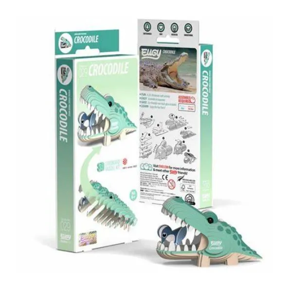 Eugy 3D cardboard model kit – Krokodil