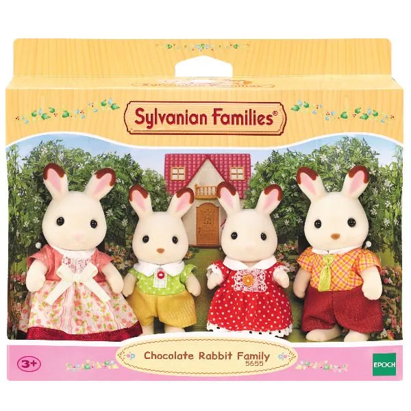 Sylvanian Familie – Chocolade Konijn Familie nieuwe versie