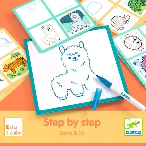 Djeco – Stap voor Stap Leren Tekenen – Lama & Co