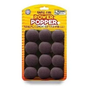 Plopper vervangballen 12 stuks zwart