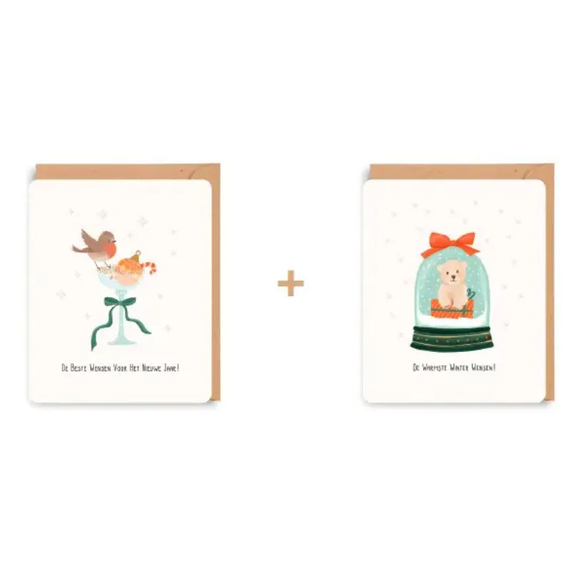Wenskaarten Doosje van 8st Little Stories 49