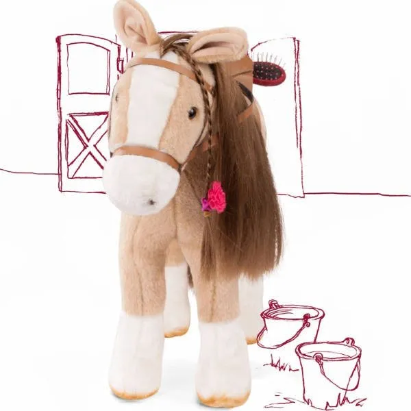 Götz – Boutique, wedstrijdpaard met zadel en teugel, “Sparky”, lichtbruin, 37 cm